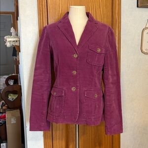 Lands End Purple Corduroy Jacket- Women’s Size 10